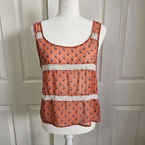 Women's Forever 21 Sheer Tank Top MEDIUM (Perfect for Fall!)